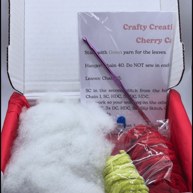 Cherry Car Hanger Crochet Kit